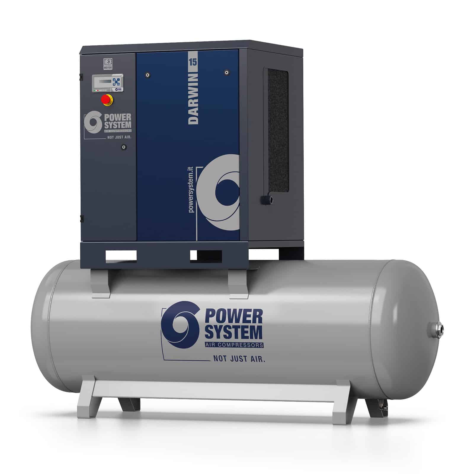 Darwin 15-08-500 Screw compressor with belt transmission, complete with tank.