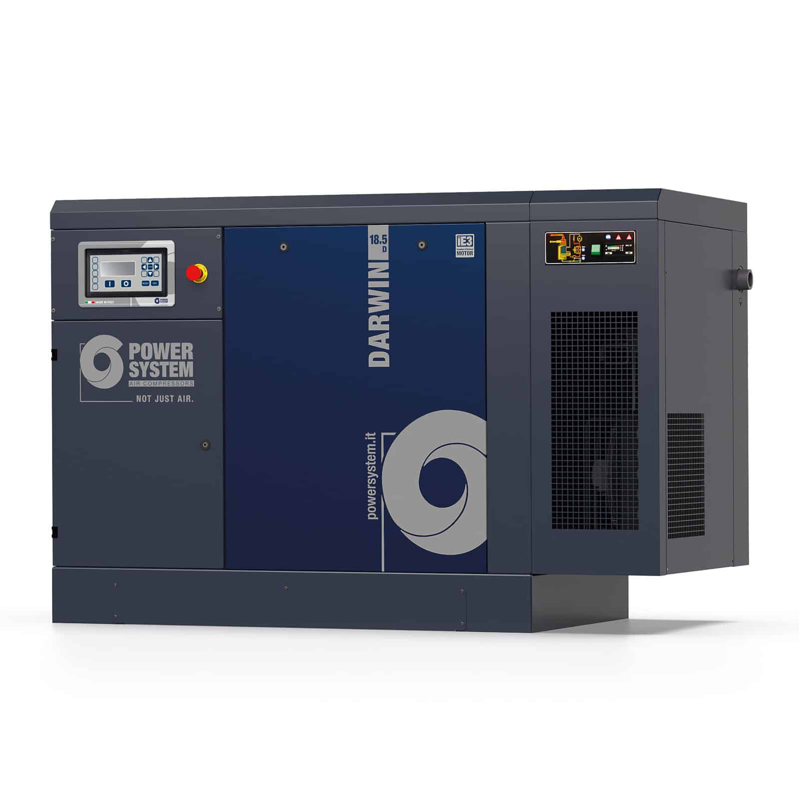 Darwin 18.5-13 D Compressore a vite con trasmissione a cinghia, completo di essiccatore.