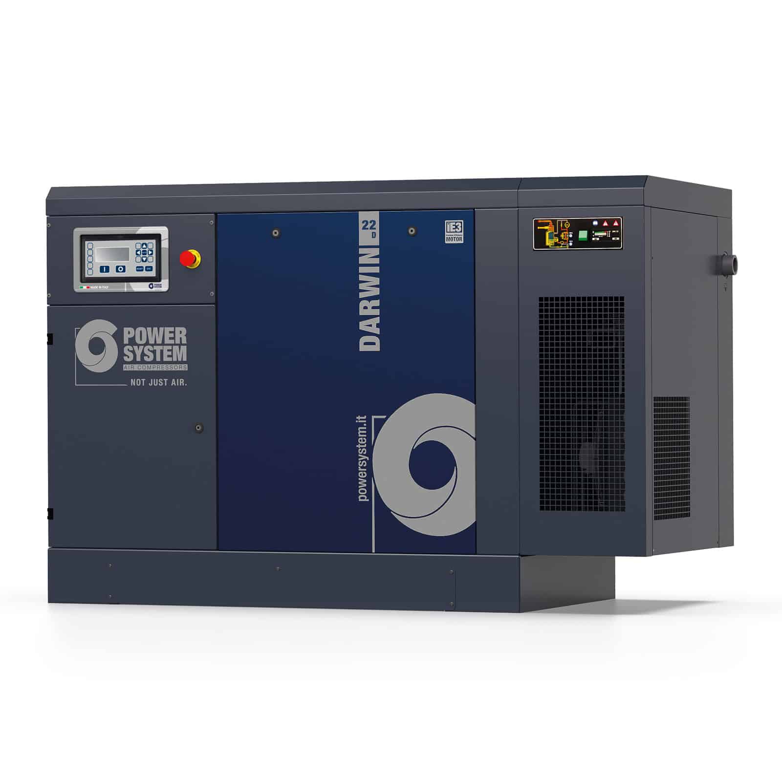 Darwin 22-13 D Compressore a vite con trasmissione a cinghia, completo di essiccatore.