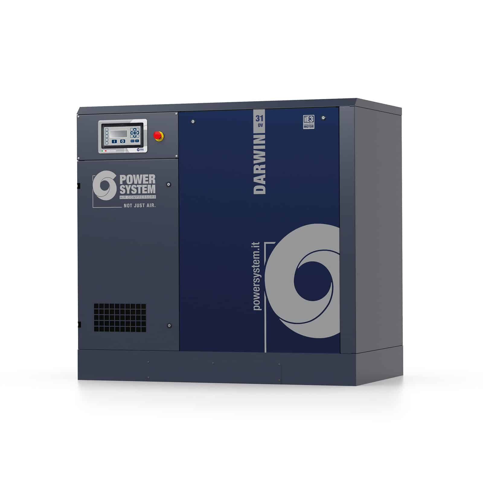 Darwin 31-10 DV Belt transmission screw compressor, with high energy efficiency.