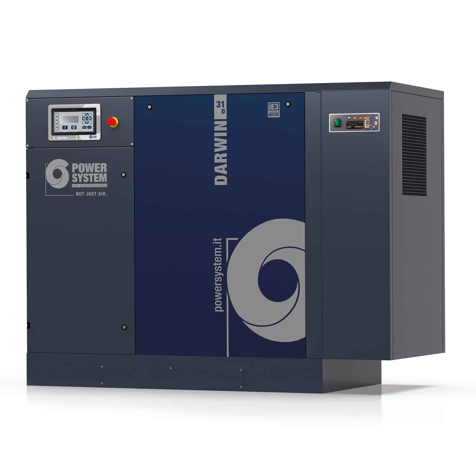 Darwin 31-10 D Compressore a vite con trasmissione a cinghia, completo di essiccatore.