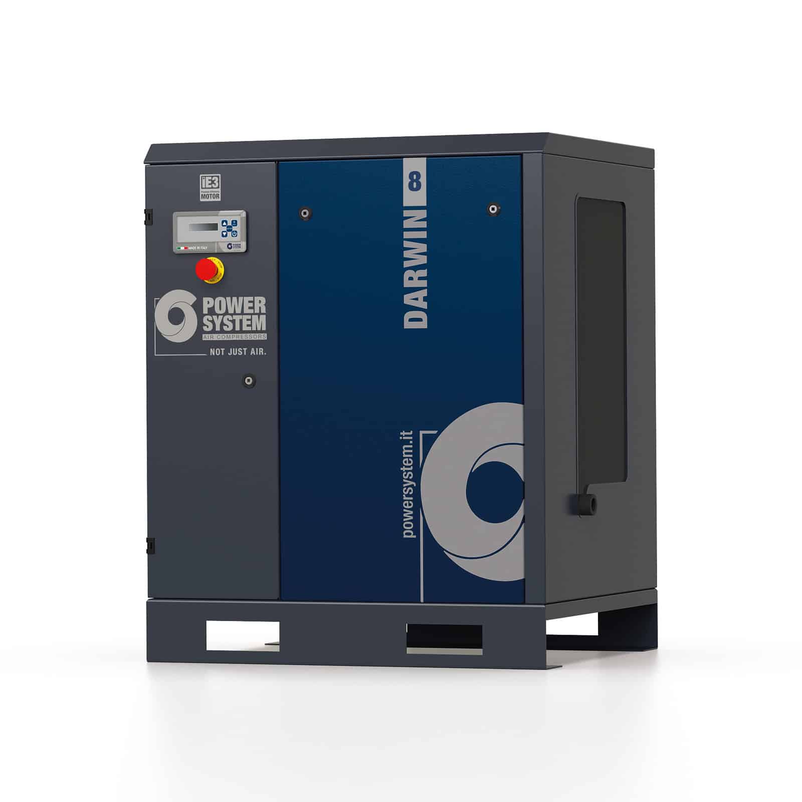 Darwin 8-13 Screw compressor with belt transmission.