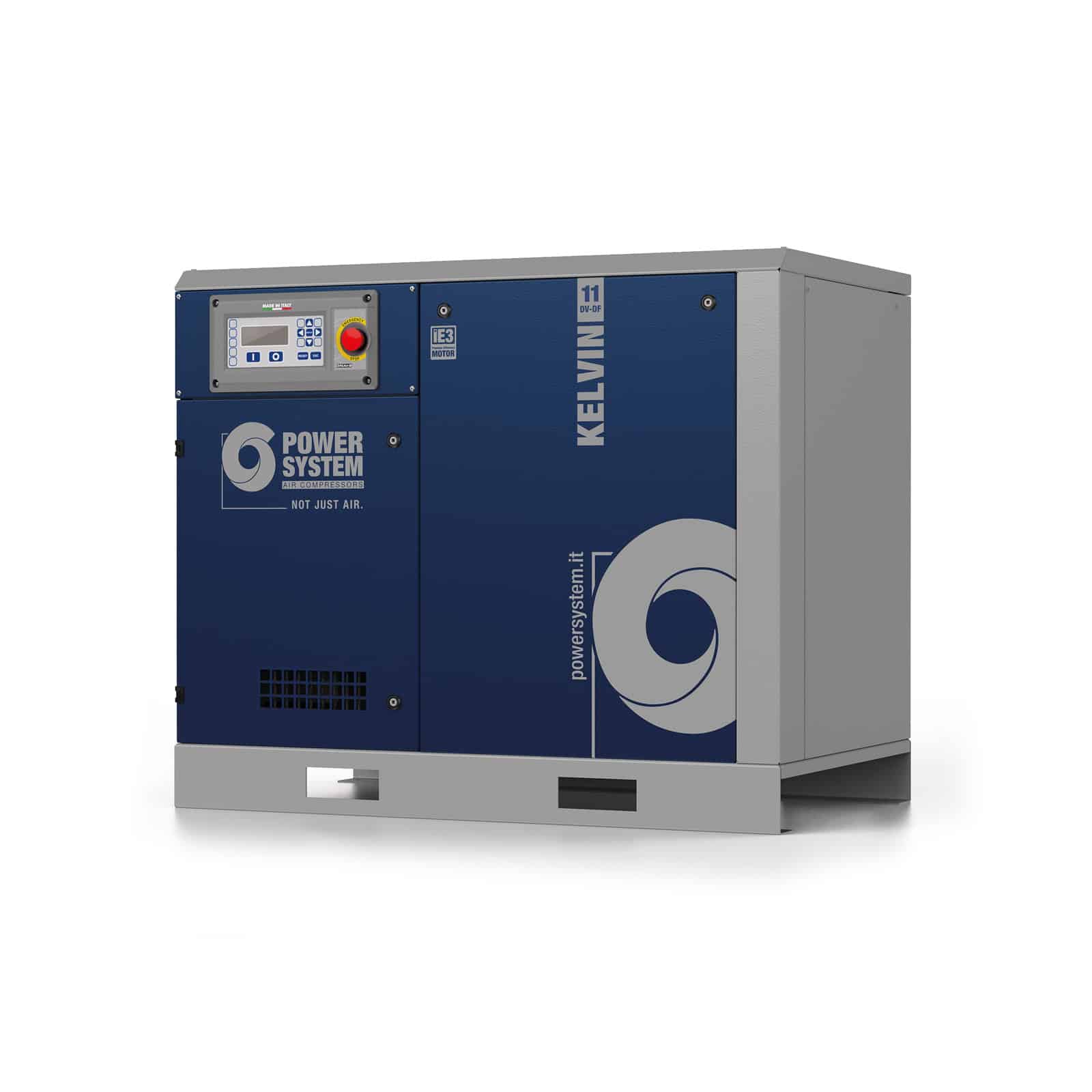 KELVIN 11-13 DV-DF Screw compressor with belt transmission.