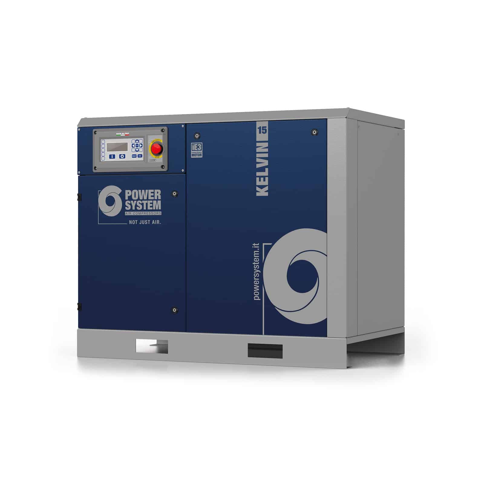 KELVIN 15-10 Compressore a vite con trasmissione a cinghia.