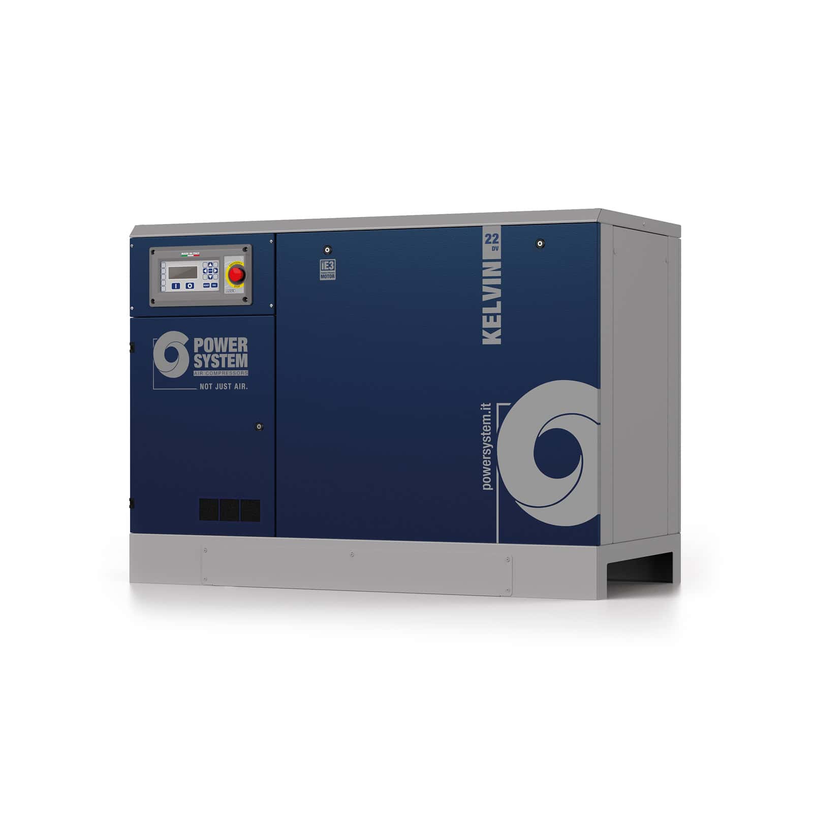 KELVIN 22-13 DV Compressore a vite con trasmissione a cinghia.