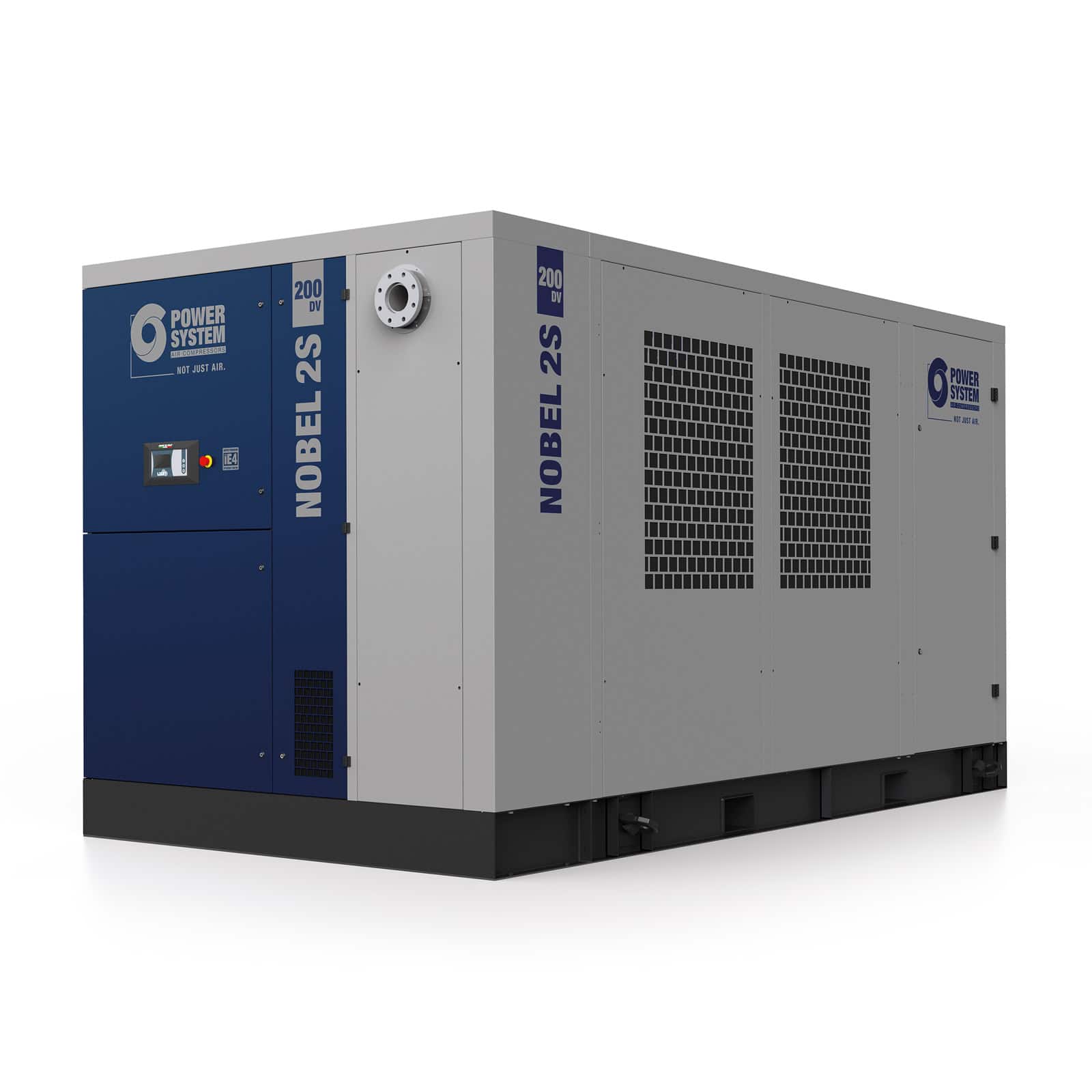 NOBEL 2S 200-07 DV Highly efficient, two-stage screw compressor, with direct drive transmission and inverter.