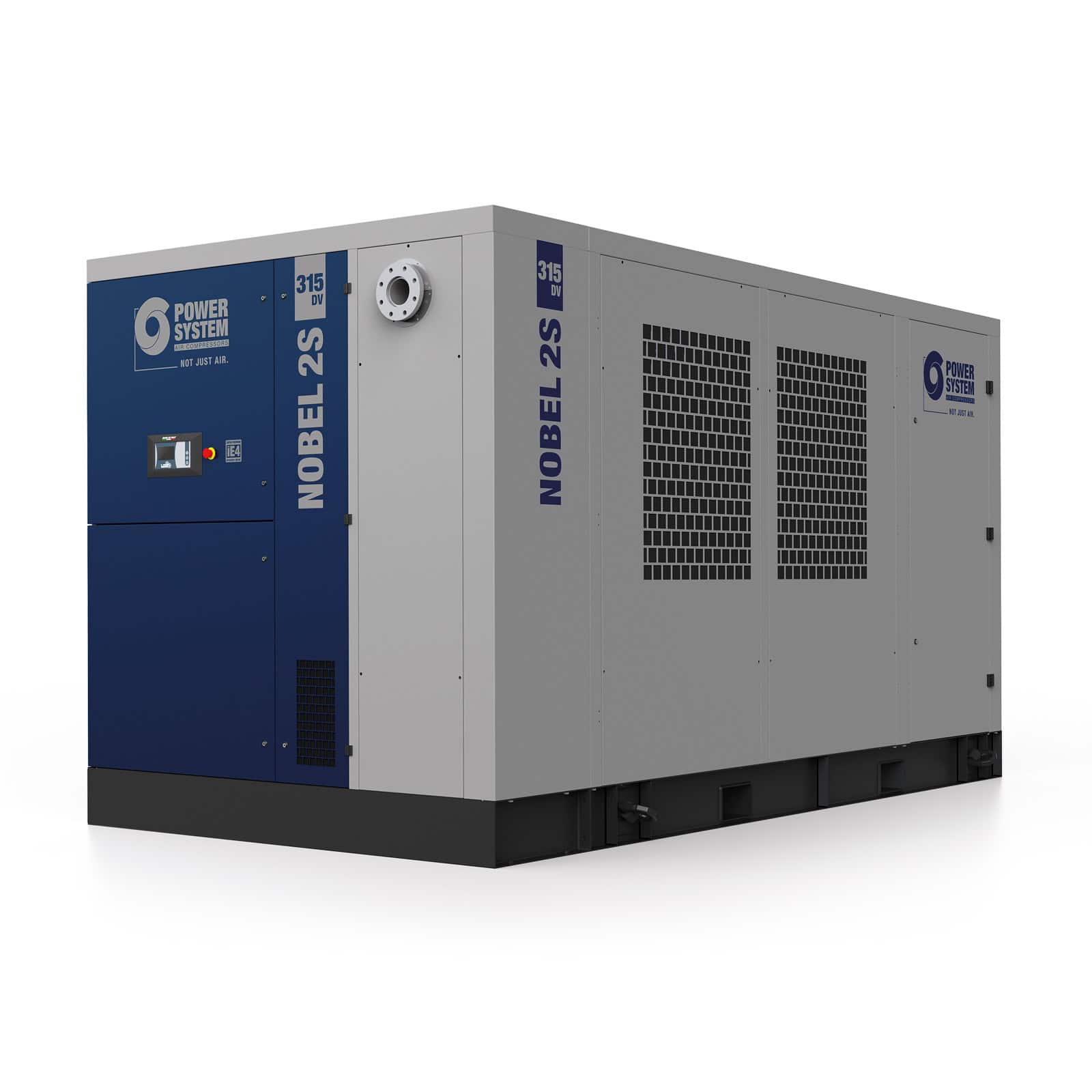NOBEL 2S 315-08 DV Compressore a vite bistadio ad alta efficienza, con trasmissione diretta e con inverter.