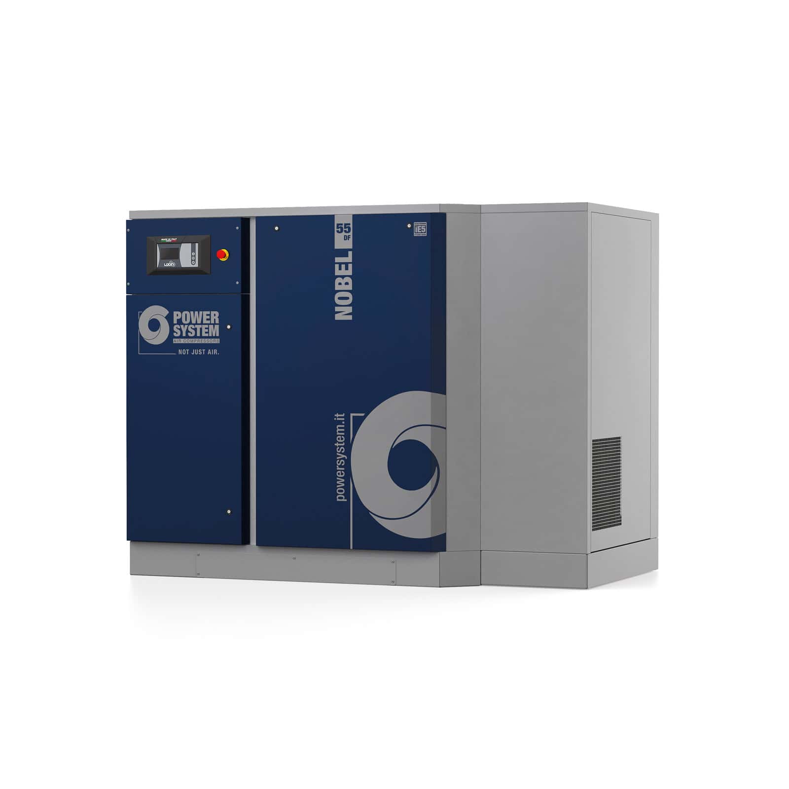 NOBEL 55-13 DF Screw compressor with direct drive transmission, complete with dryer.