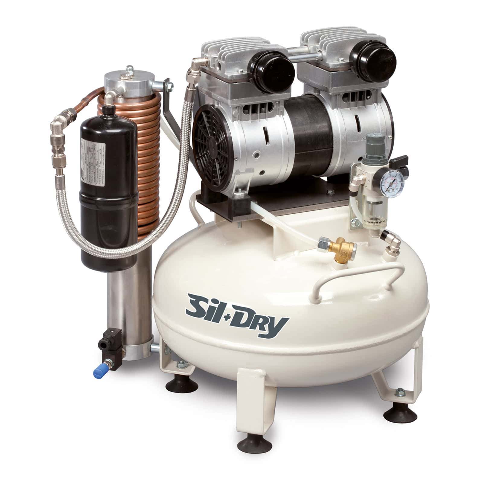 OF 750-24V-FM-1M MedicAir oilless compressor, suitable for small dental
  laboratories and dental technicians.