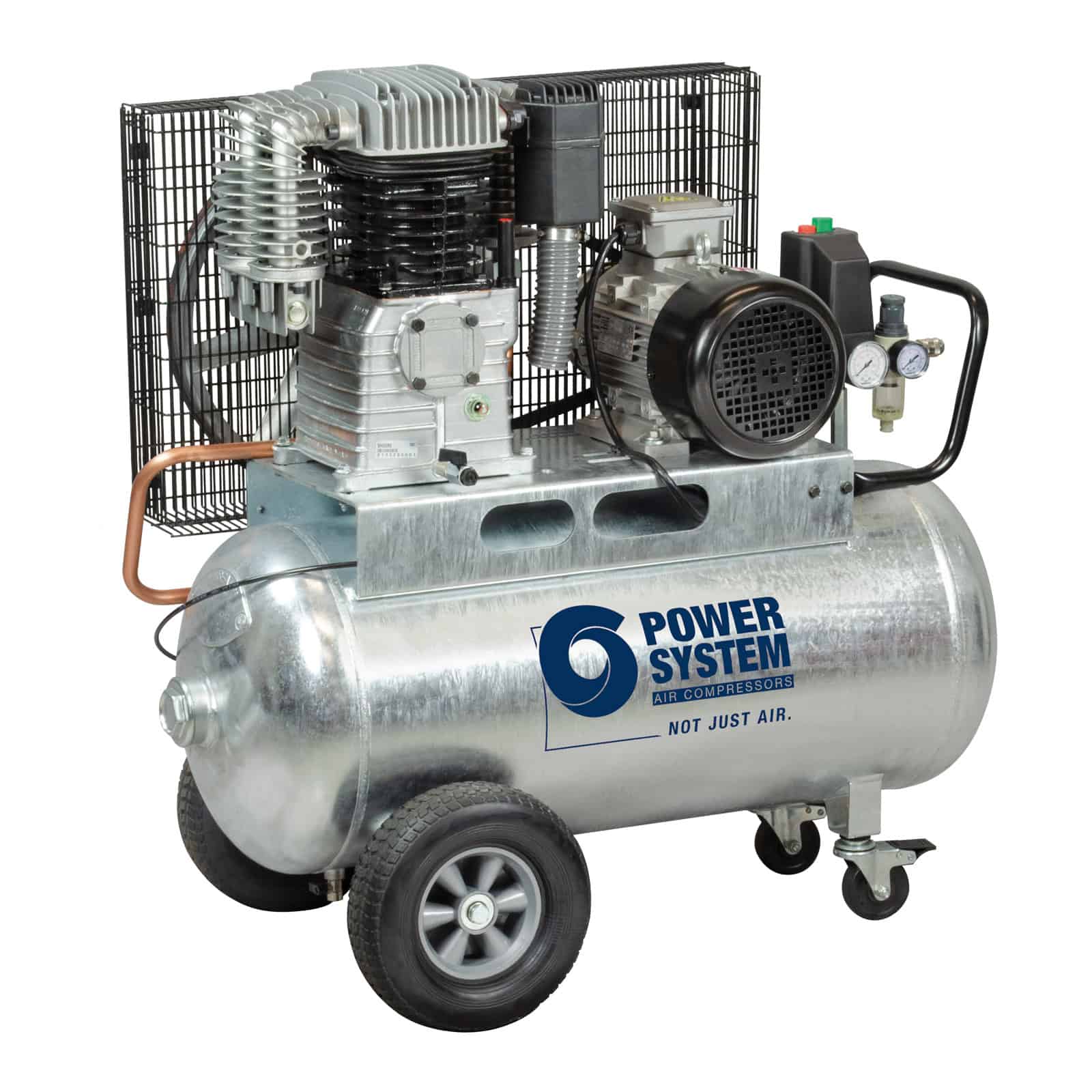 PS30/270G FT7,5 Professional two-stage belt driven compressor with galvanised tank for high performance.