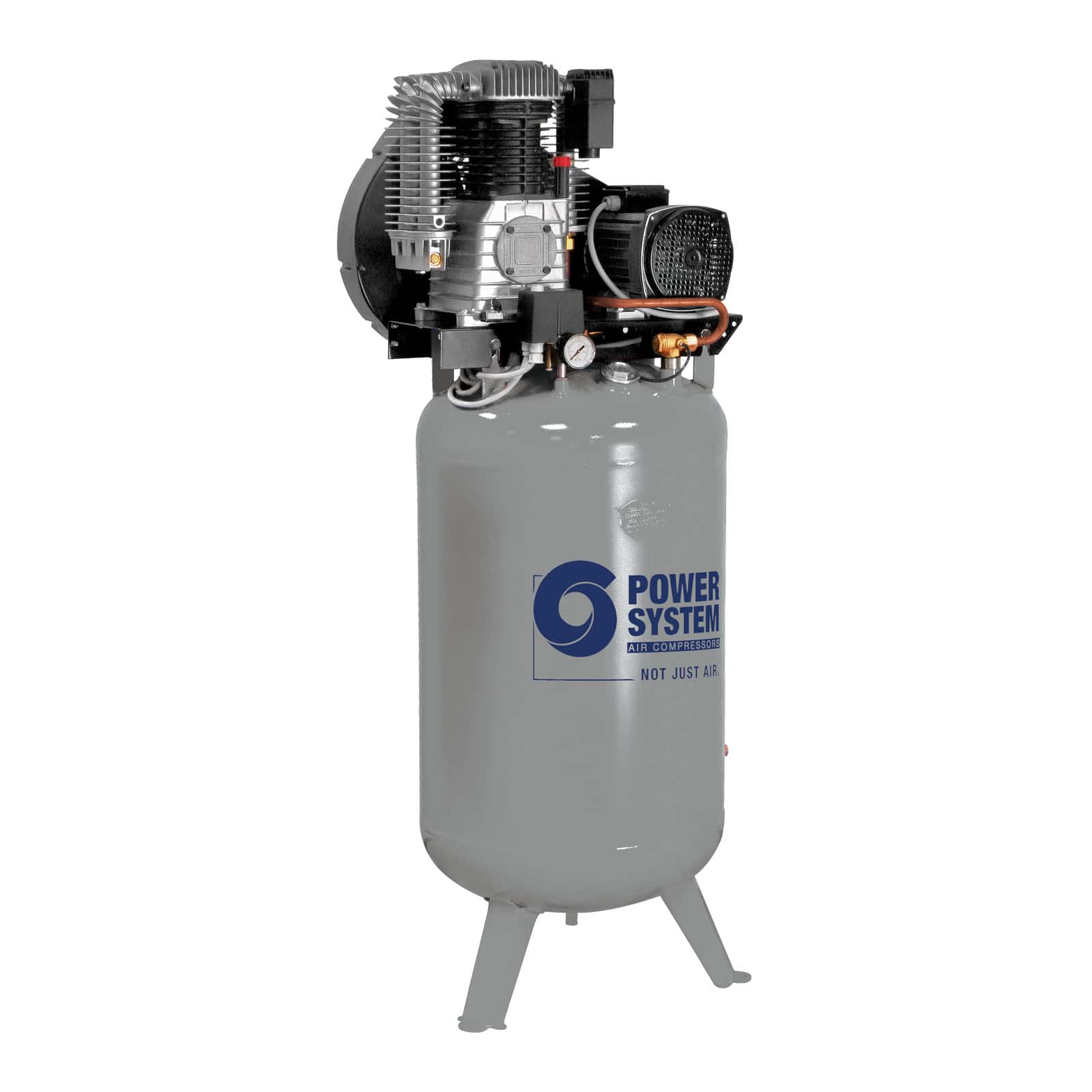 PS30/270 FTV7,5 Two-stage belt driven vertical compressor, the same air reserve in half the space.