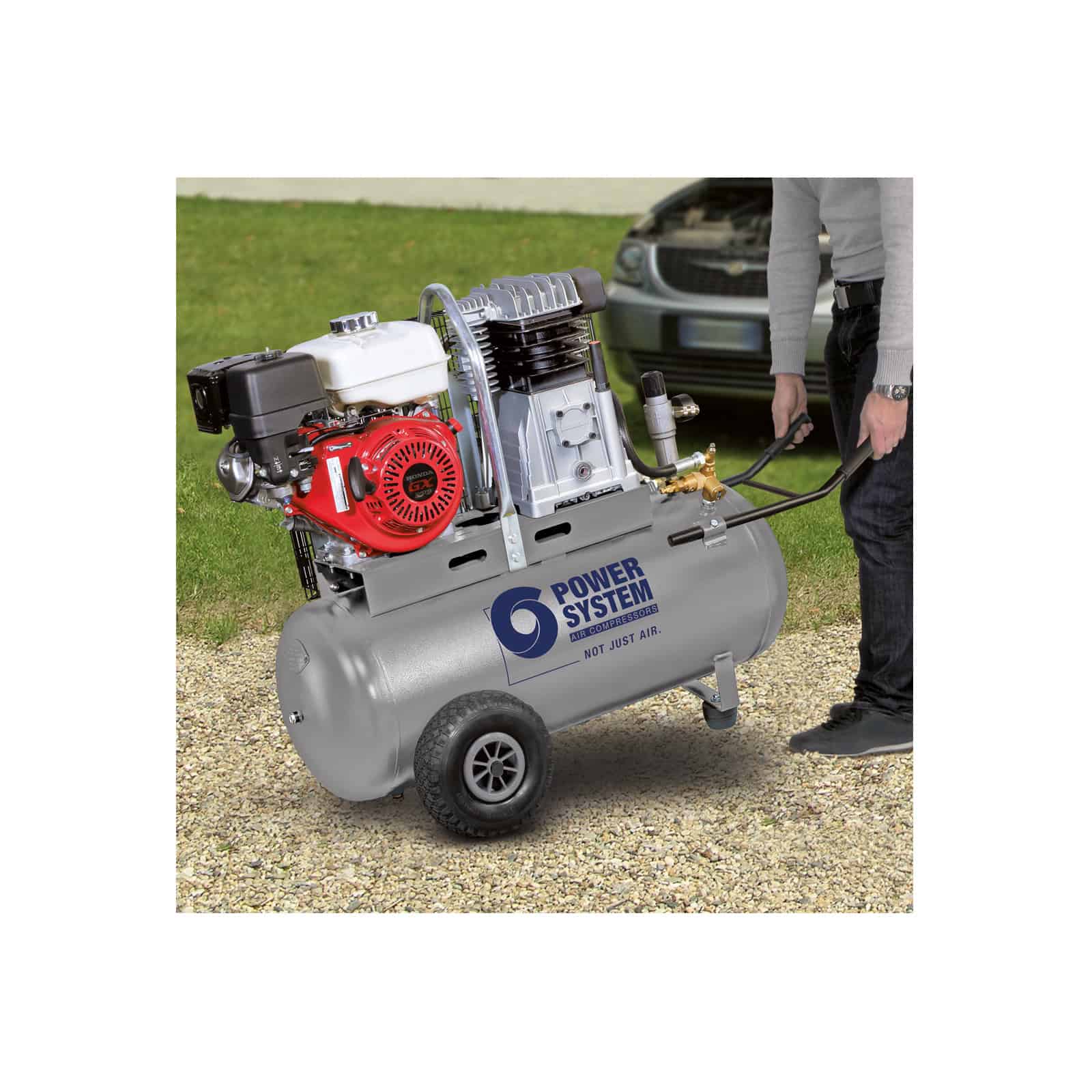 PS3800B/100 9S Honda Motocompressore professionale a benzina con motore Honda, per ambienti di lavoro senza elettricità. dettaglio