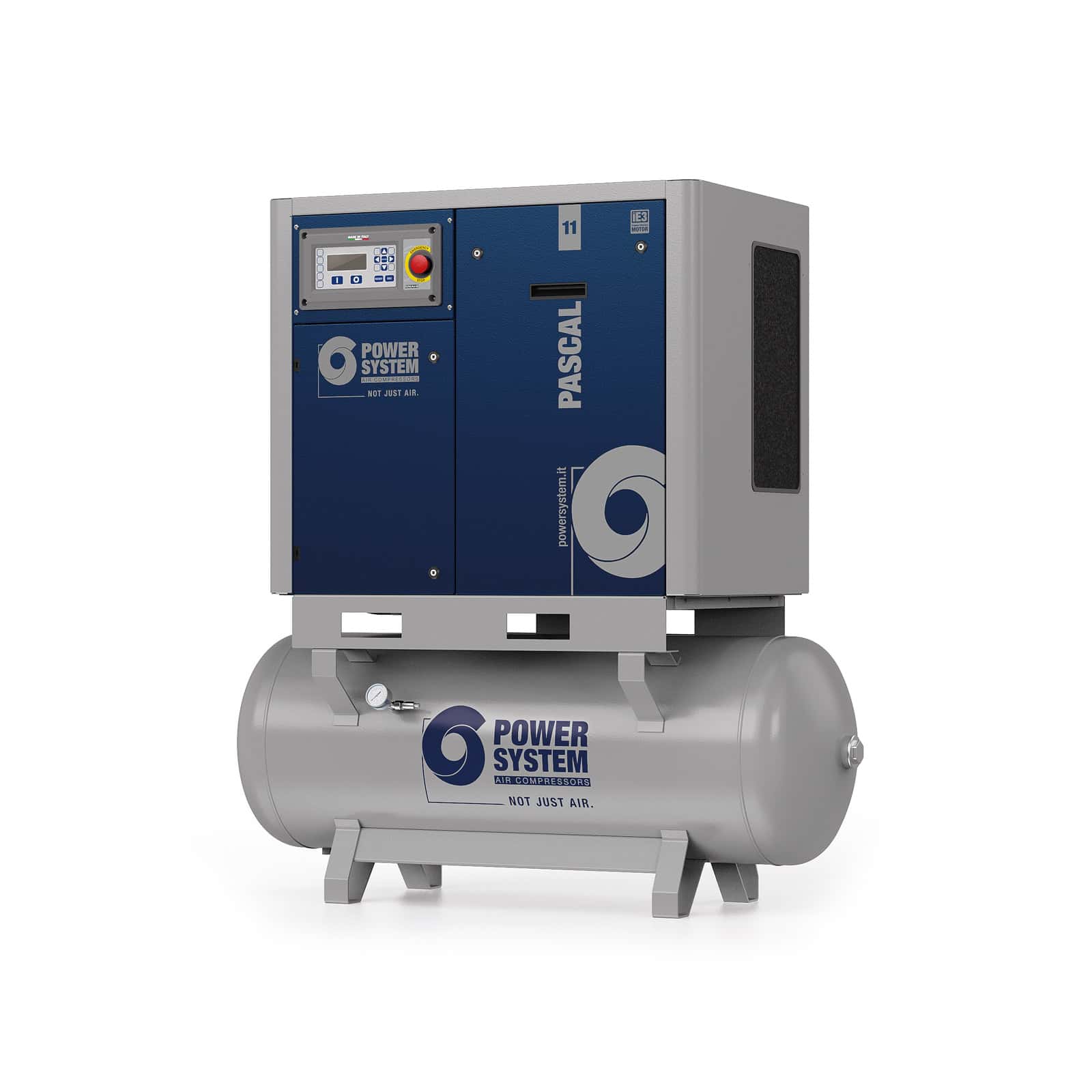 PASCAL 11-08-270 Compressore a vite con trasmissione a cinghia.