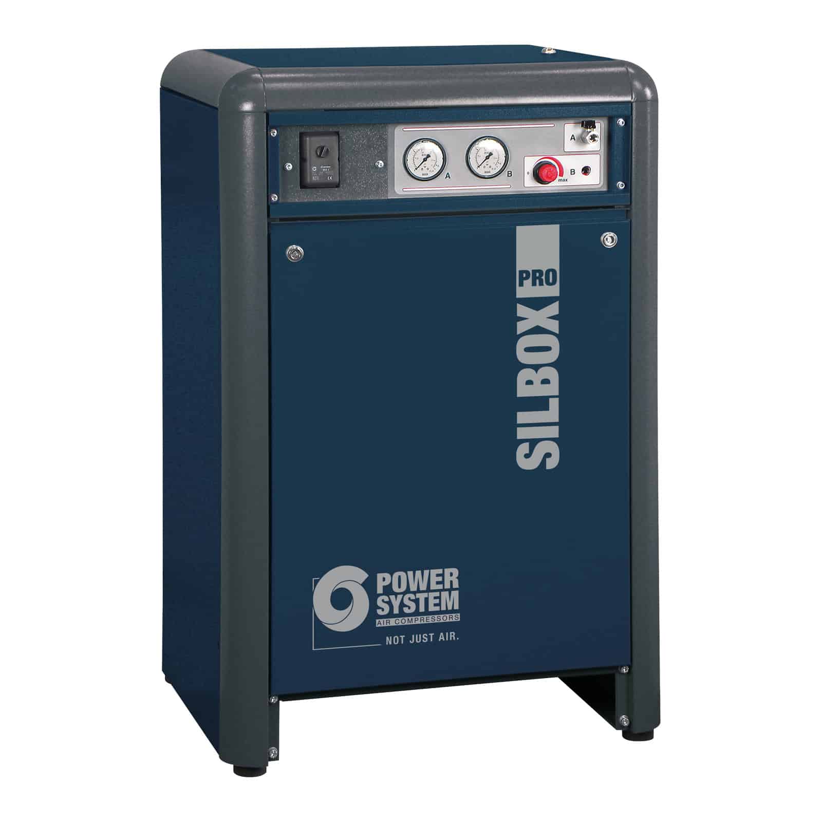 SILBOX-PRO 17 T3 Professional silenced two-stage belt driven compressor, compact and robust.