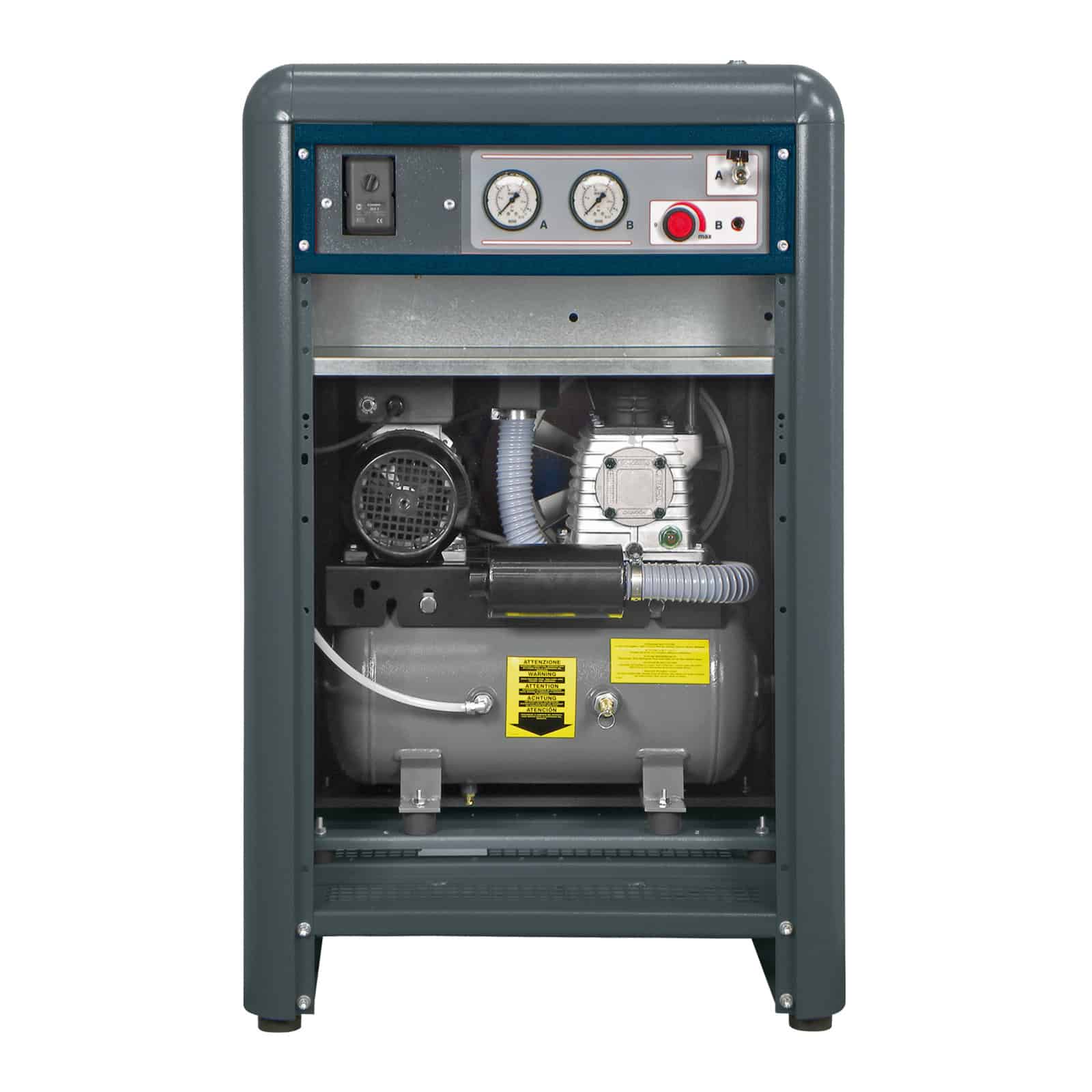SILBOX-PRO 17 T3 Professional silenced two-stage belt driven compressor, compact and robust. dettaglio
