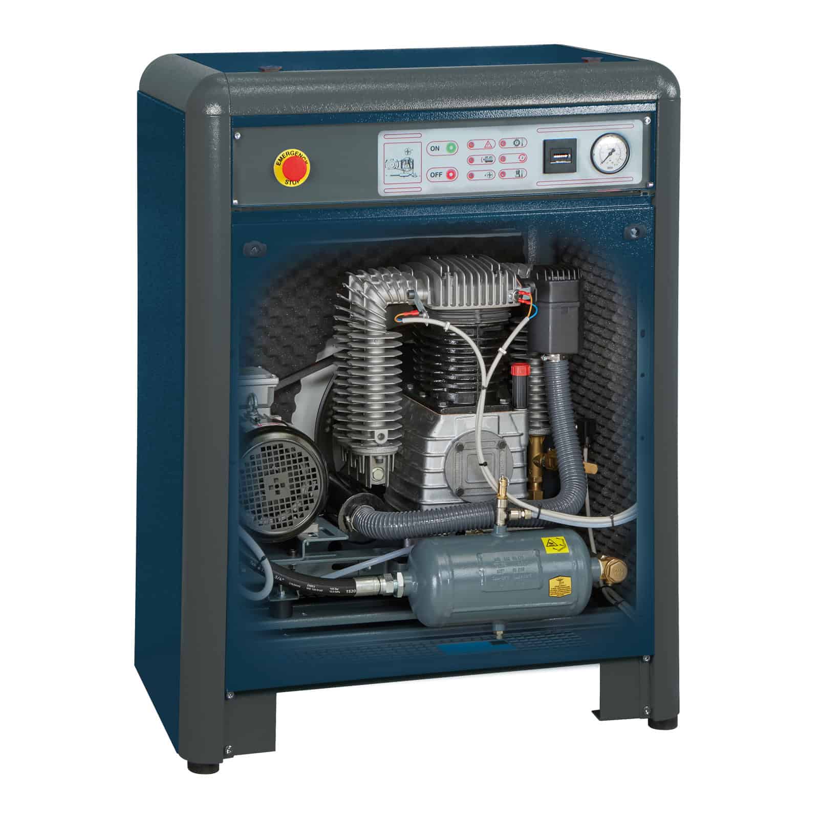 SILBOX-PRO 30 T5,5 Professional silenced two-stage belt driven compressor, compact and robust. dettaglio